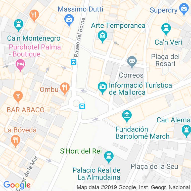 Código Postal calle Reina, La, plaça en Palma de Mallorca