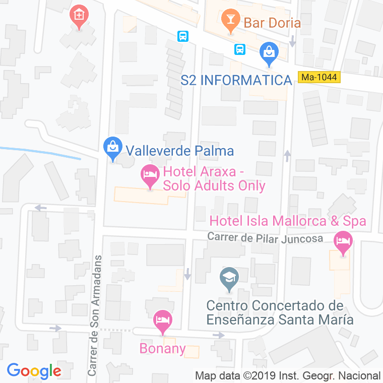 Código Postal calle Almirall Bonifaz en Palma de Mallorca