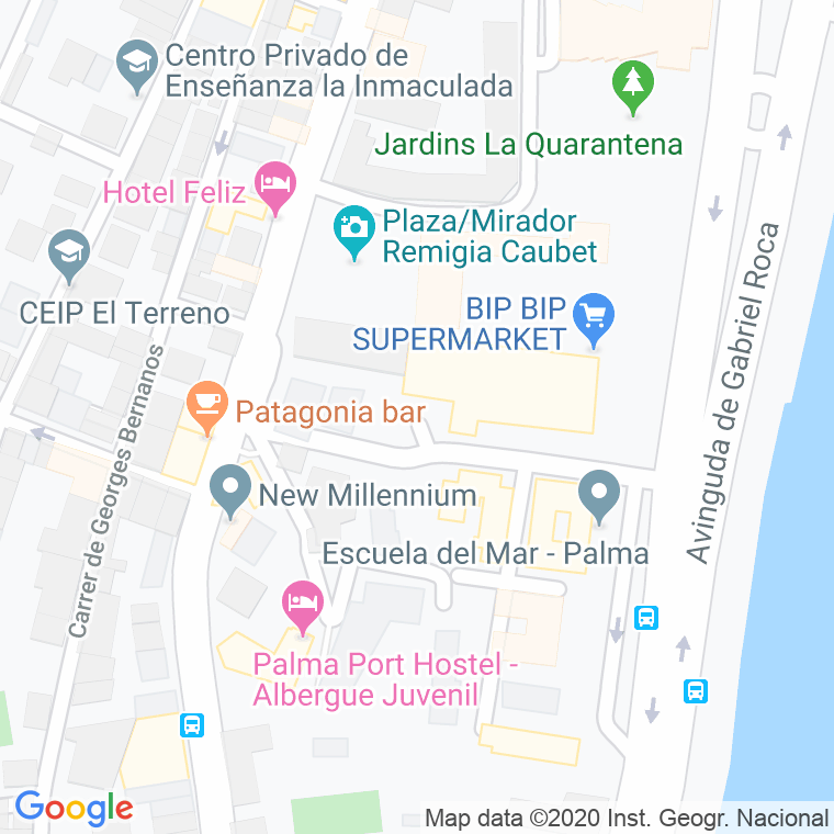 Código Postal calle Economo Parera, plaça en Palma de Mallorca
