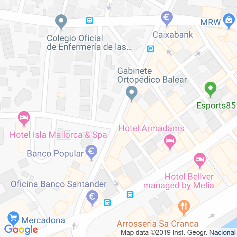 Código Postal calle Fra Juniper Serra en Palma de Mallorca