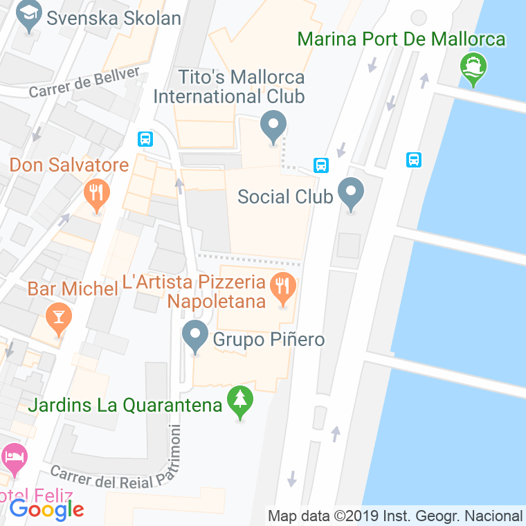 Código Postal calle Mediterrania, plaça en Palma de Mallorca