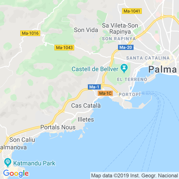 Código Postal calle Campamento Militar General Asensio en Palma de Mallorca