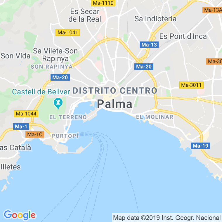 Código Postal calle Gabriel Roca, avinguda (Impares Del 45 Al Final)  (Pares Del 44 Al Final) en Palma de Mallorca