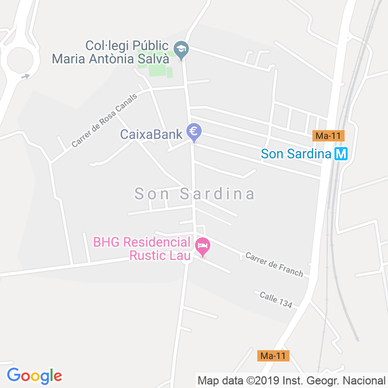 Código Postal calle 131 (Son Sardina) en Palma de Mallorca