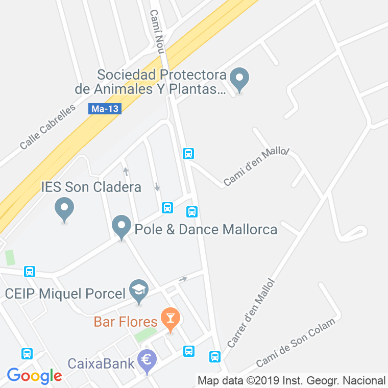 Código Postal calle Nou De Son Banya, cami en Palma de Mallorca