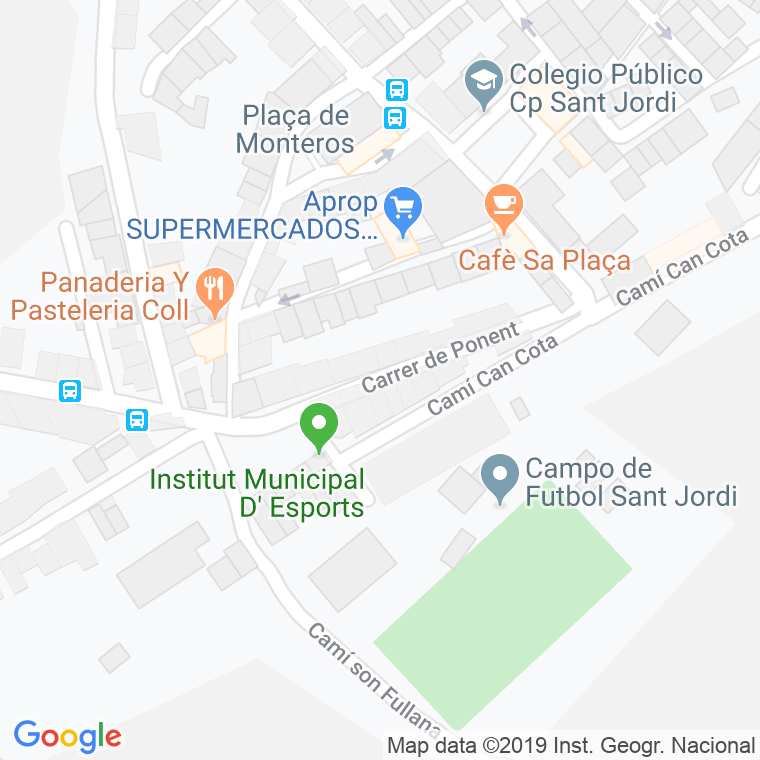 Código Postal calle Ponent en Palma de Mallorca