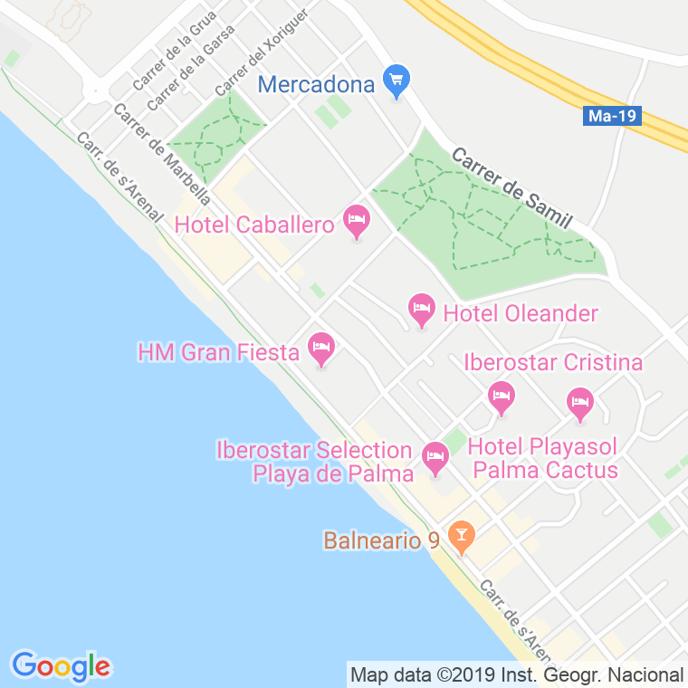 Código Postal calle Marbella en Palma de Mallorca