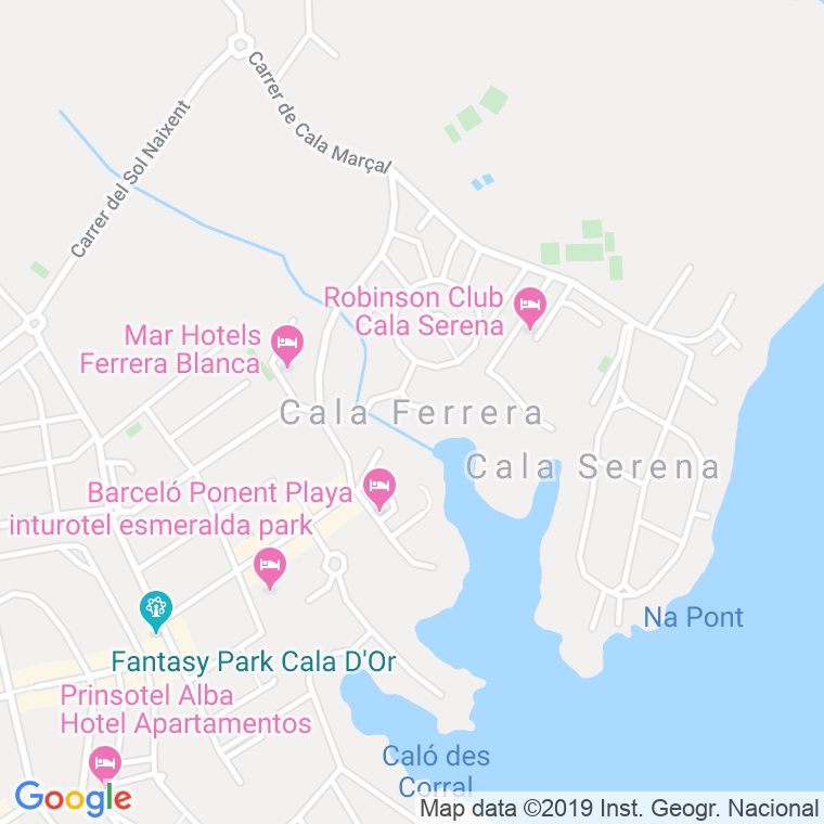 Código Postal de Cala Ferrera en Illes Balears