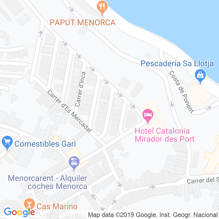 Código Postal calle Formentera en Maó