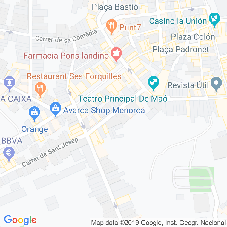 Código Postal calle Sant Jordi en Maó