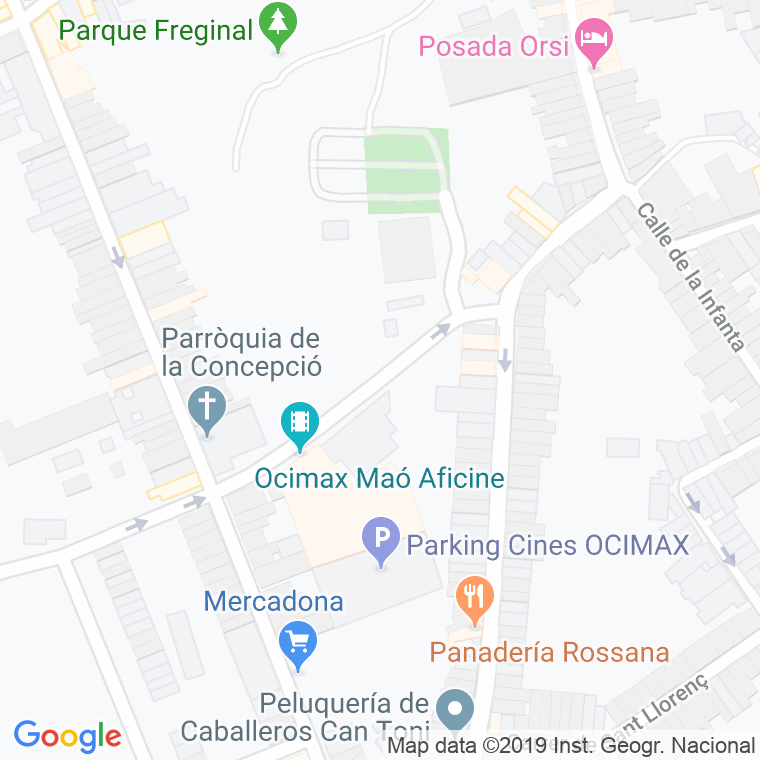 Código Postal calle Santiago Ramon Y Cajal en Maó