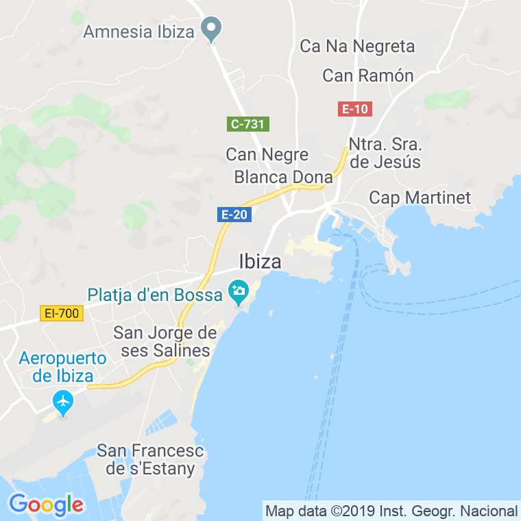 Código Postal de Eivissa en Illes Balears