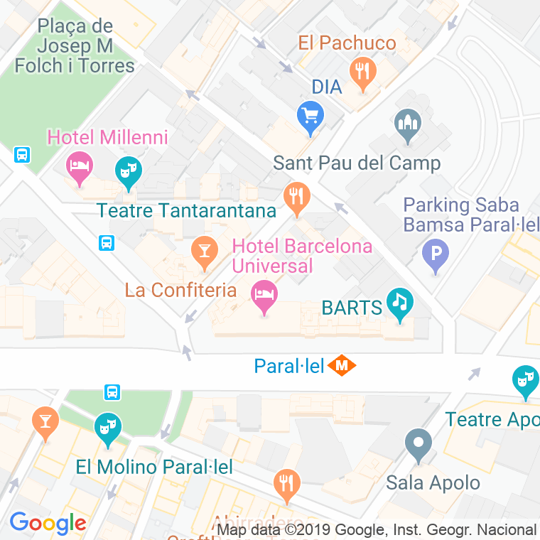 Código Postal calle Jardins De Torres I Clave en Barcelona