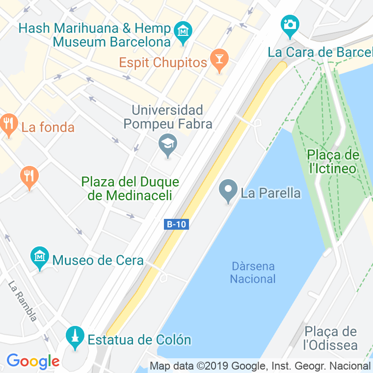 Código Postal calle Colom, De, passeig en Barcelona