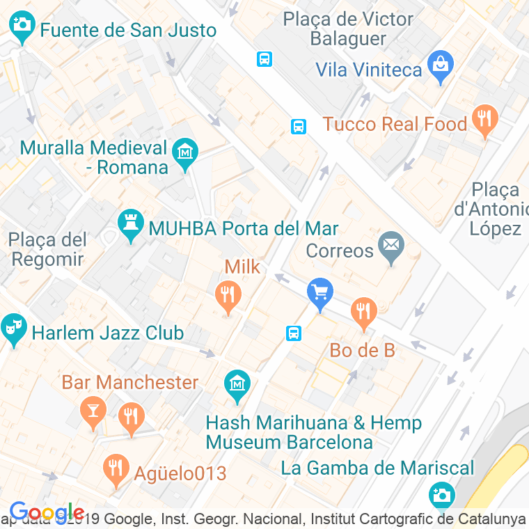 Código Postal calle Hostal D'en Sol en Barcelona
