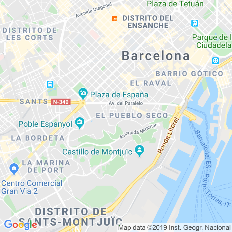 Código Postal calle Baix en Barcelona