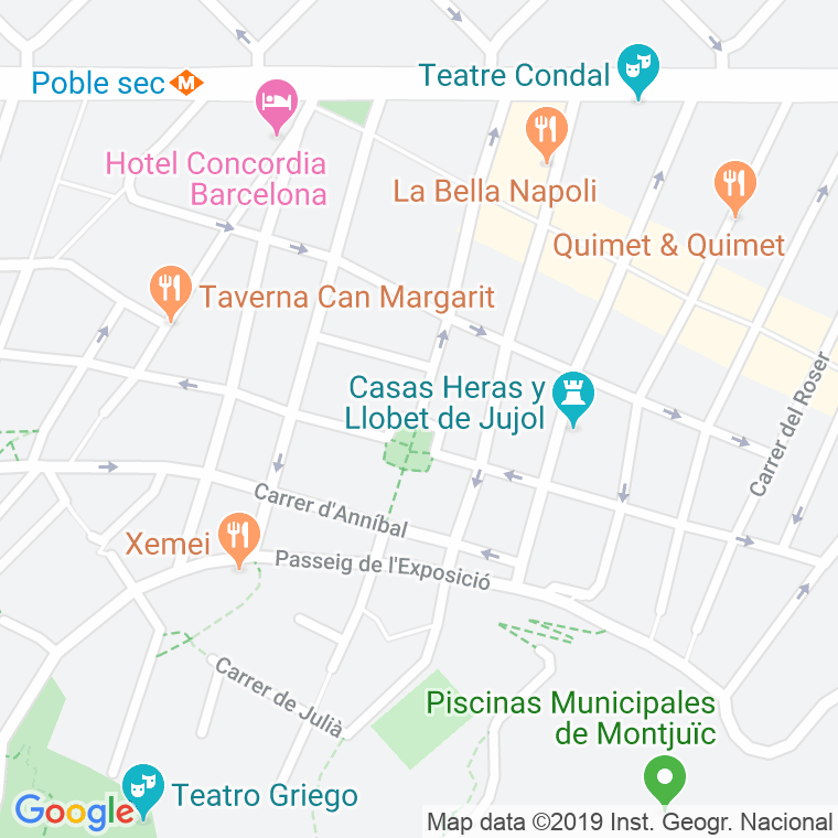 Código Postal calle Blasco De Garay en Barcelona