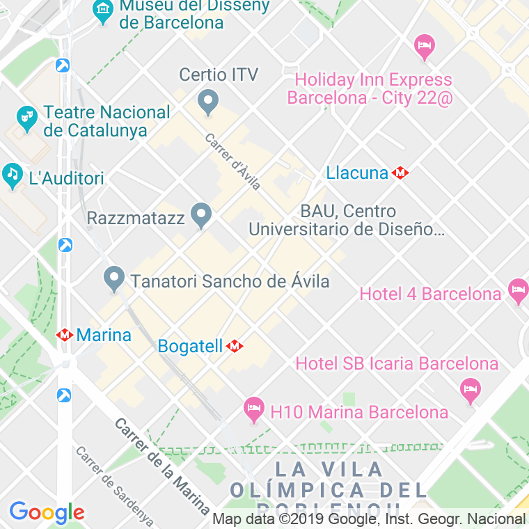 Código Postal calle Alaba, D'   (Impares Del 1 Al 73)  (Pares Del 2 Al 82) en Barcelona