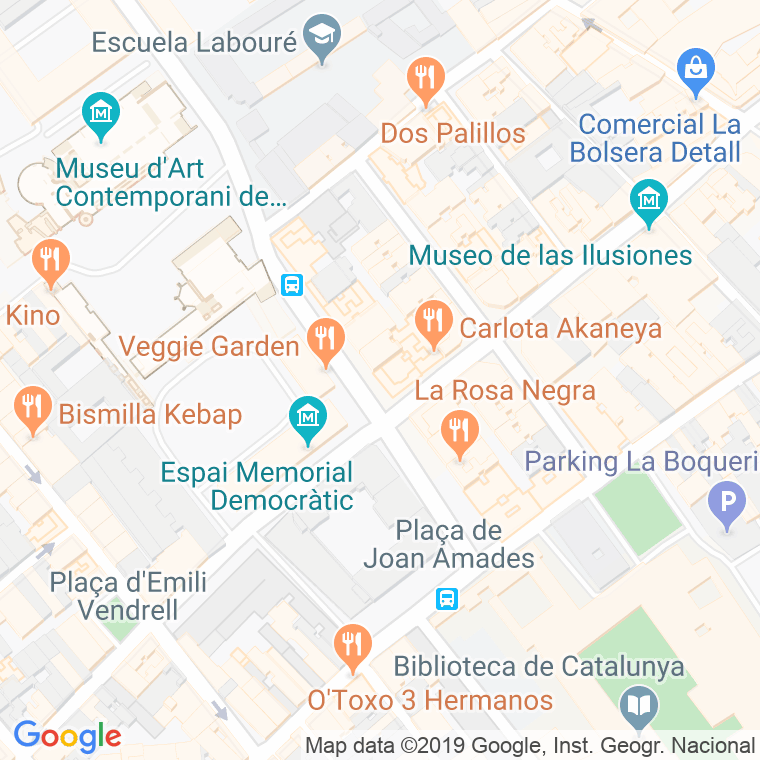Código Postal calle Angeles, De Los en Barcelona