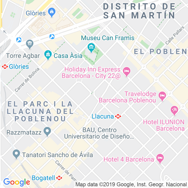 Código Postal calle Ciutat De Granada   (Impares Del 1 Al 83)  (Pares Del 2 Al 90) en Barcelona