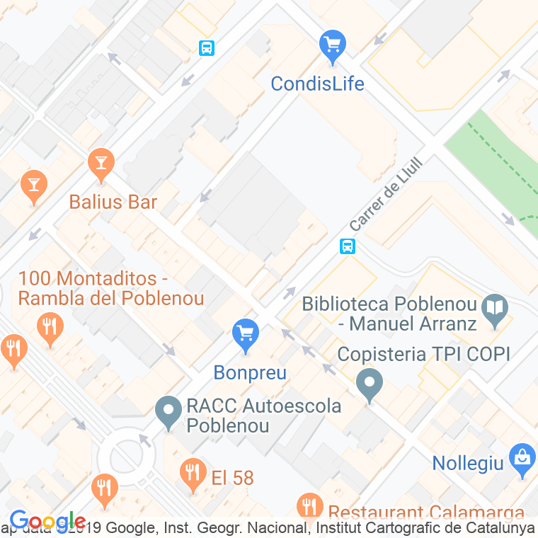Código Postal calle Ebre en Barcelona