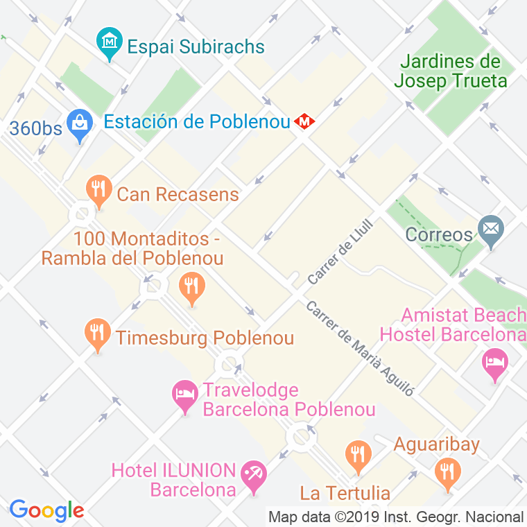 Código Postal calle Maria Aguilo en Barcelona