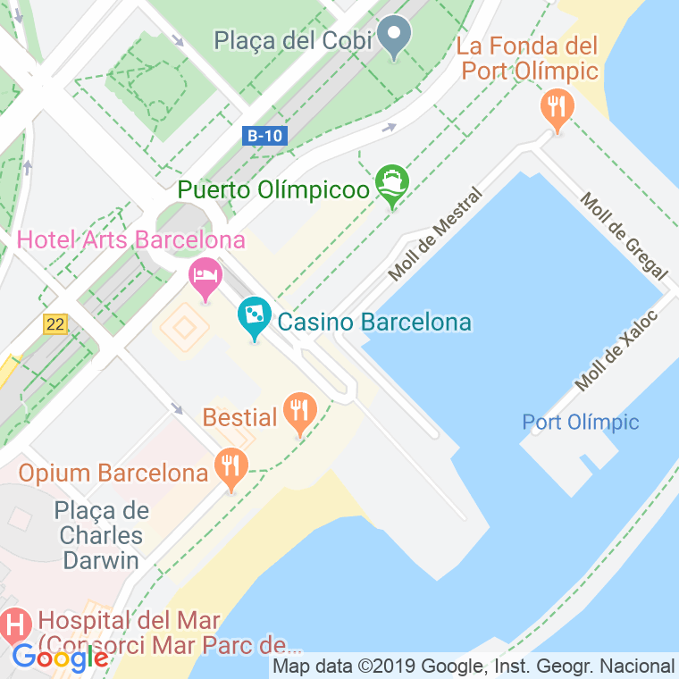 Código Postal calle Moll De La Marina en Barcelona