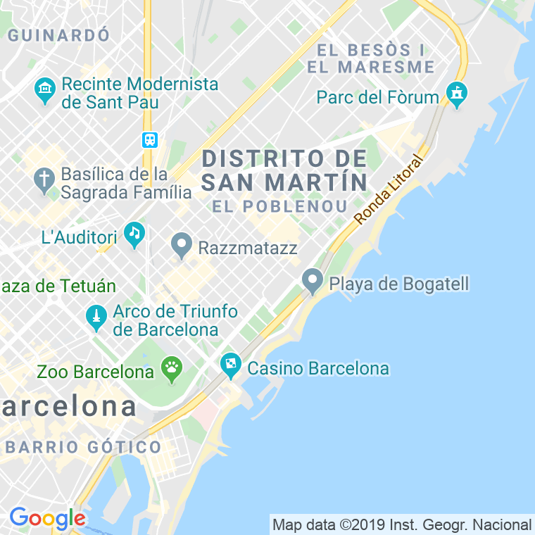 Código Postal calle Odo Pinos en Barcelona