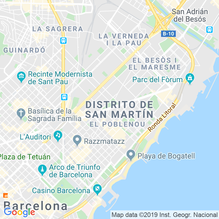Código Postal calle Pere Iv   (Pares Del 2 Al 338) en Barcelona