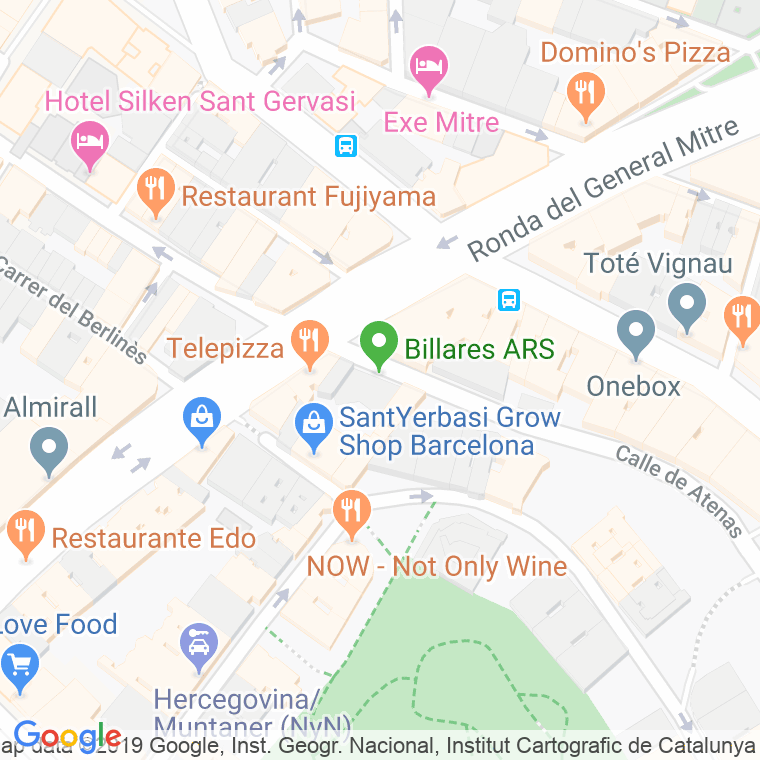Código Postal calle Atenes en Barcelona