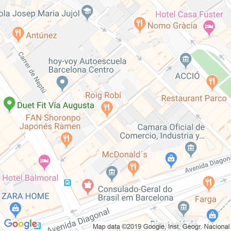 Código Postal calle Seneca en Barcelona