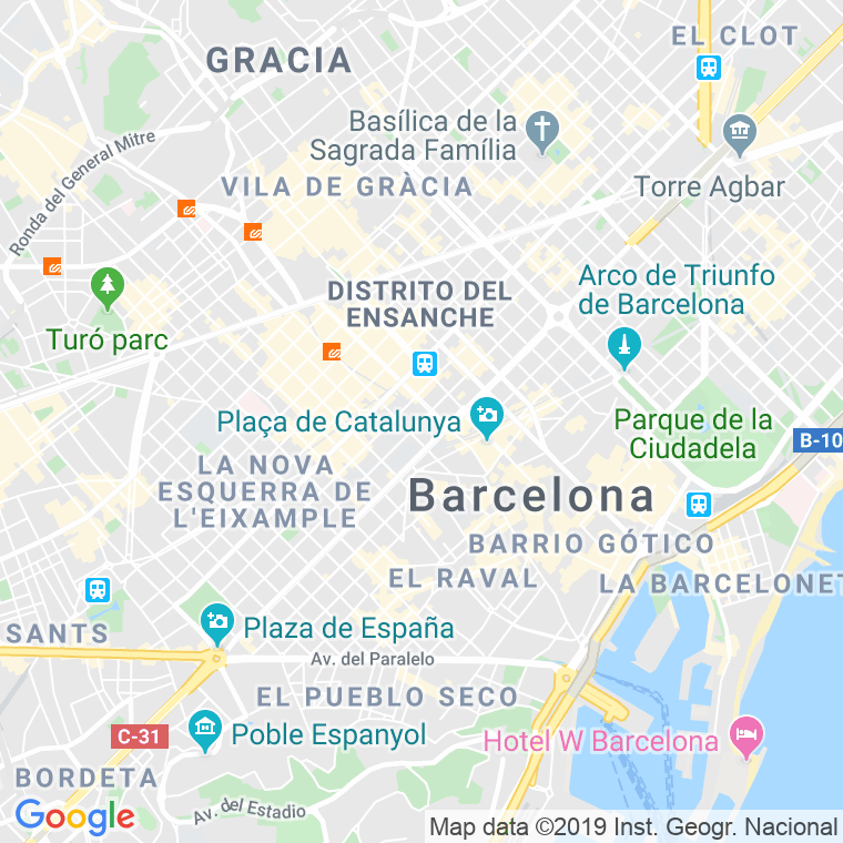 Código Postal calle Diputacio   (Impares Del 229 Al 283)  (Pares Del 226 Al 268) en Barcelona