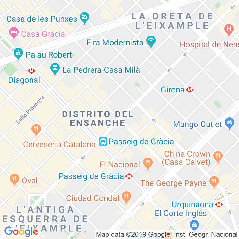 Código Postal calle Pau Claris, De   (Impares Del 95 Al 155)  (Pares Del 100 Al 160) en Barcelona