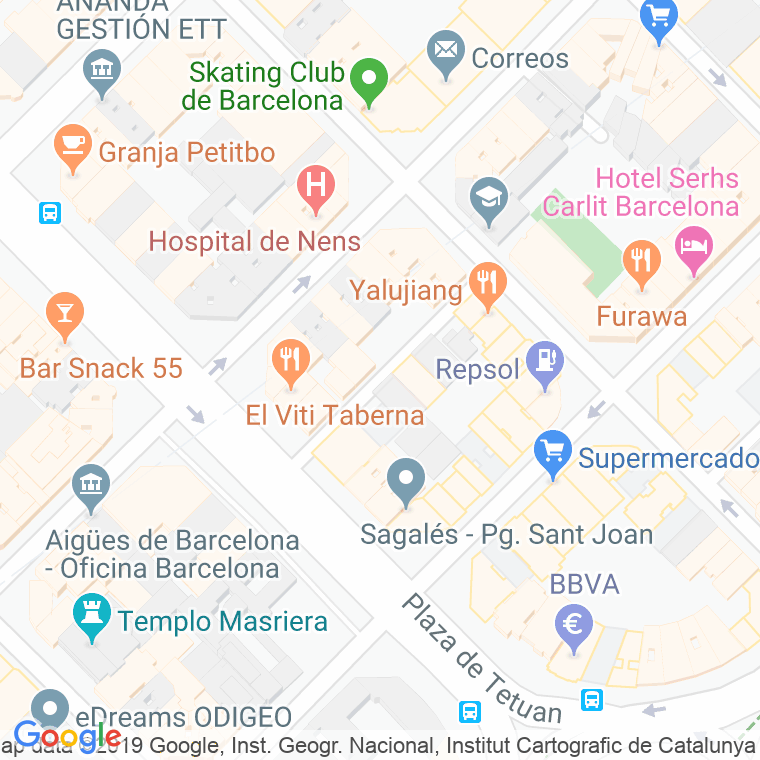 Código Postal calle Tasso, passatge en Barcelona