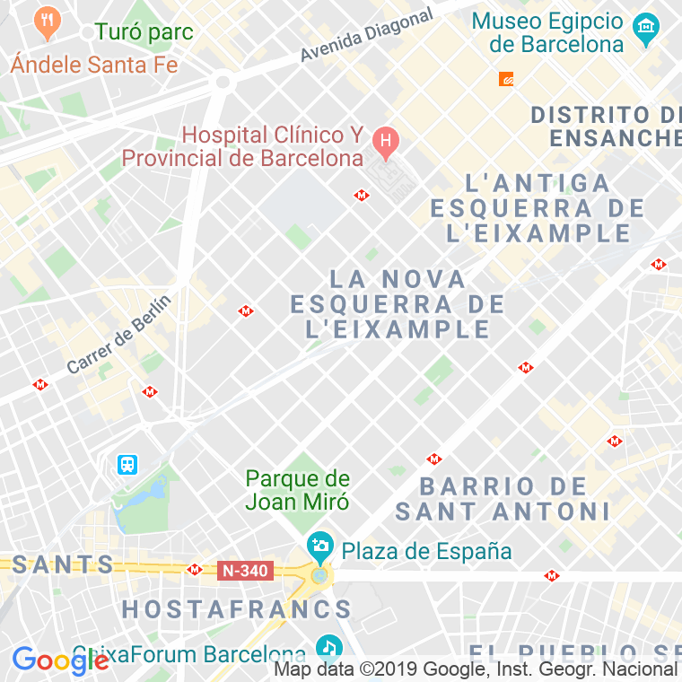 Código Postal calle Roma, avinguda (Impares Del 113 Al Final)  (Pares Del 132 Al Final) en Barcelona