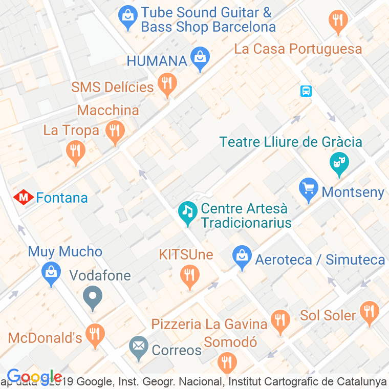 Código Postal calle Anna Frank, plaça en Barcelona