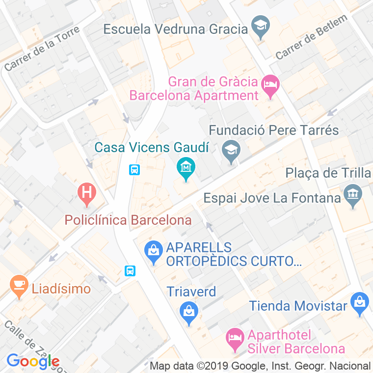 Código Postal calle Carolines, De Les en Barcelona