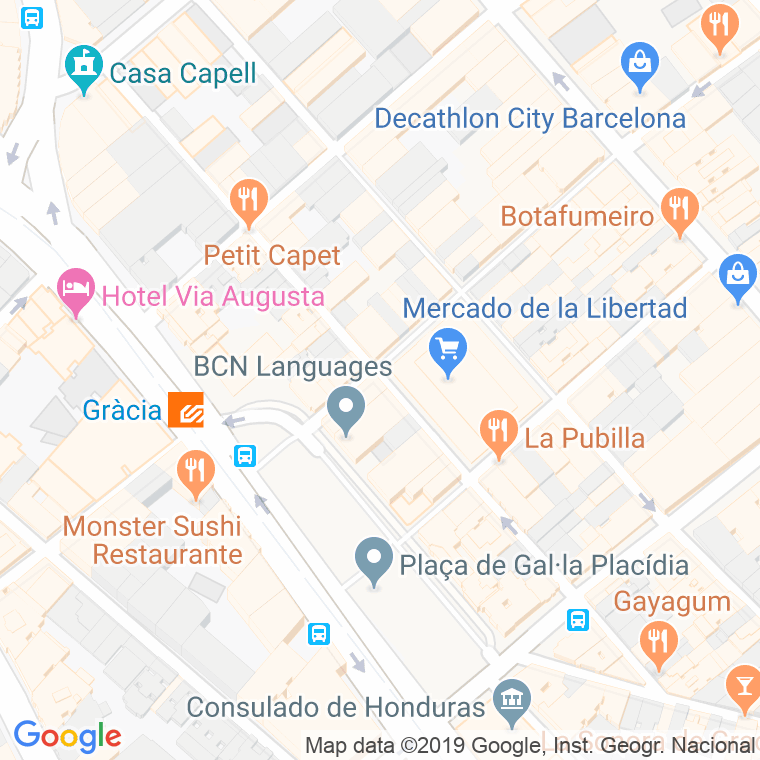 Código Postal calle Llibertat, plaça en Barcelona