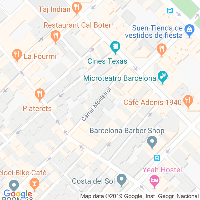 Código Postal calle Monistrol en Barcelona