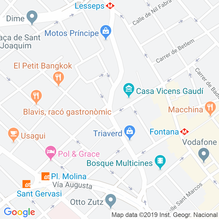 Código Postal calle Princep D'asturies, avinguda en Barcelona