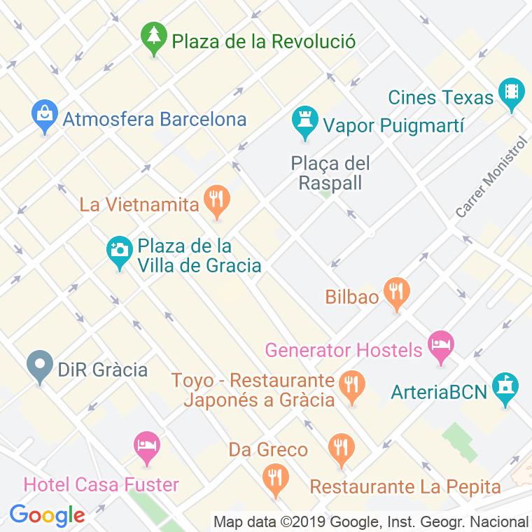 Código Postal calle Progres en Barcelona