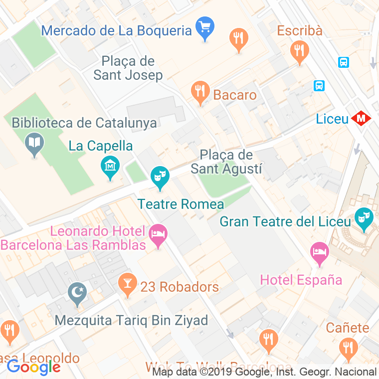 Código Postal calle Sant Agusti   (Impares Del 1 Al Final)  (Pares Del 2 Al Final) en Barcelona