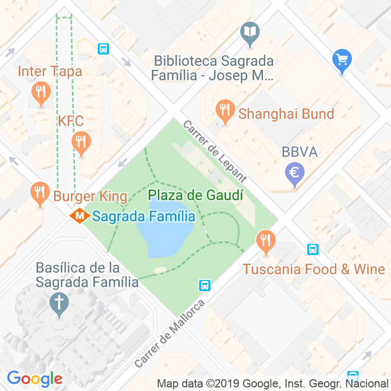 Código Postal calle Gaudi, De, plaça (Impares Del 1 Al Final)  (Pares Del 2 Al Final) en Barcelona