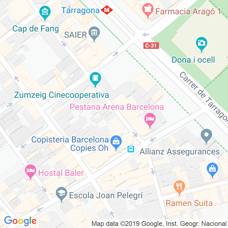 Código Postal calle Bejar en Barcelona