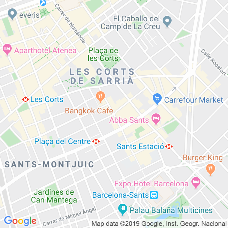 Código Postal calle Caballero   (Impares Del 1 Al 83)  (Pares Del 2 Al 68) en Barcelona