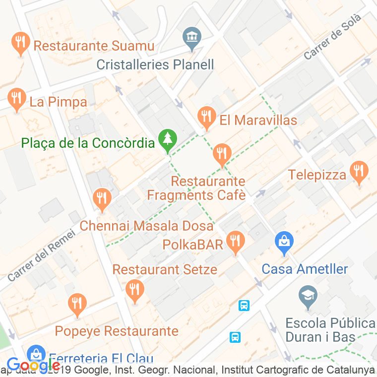 Código Postal calle Cabestany en Barcelona