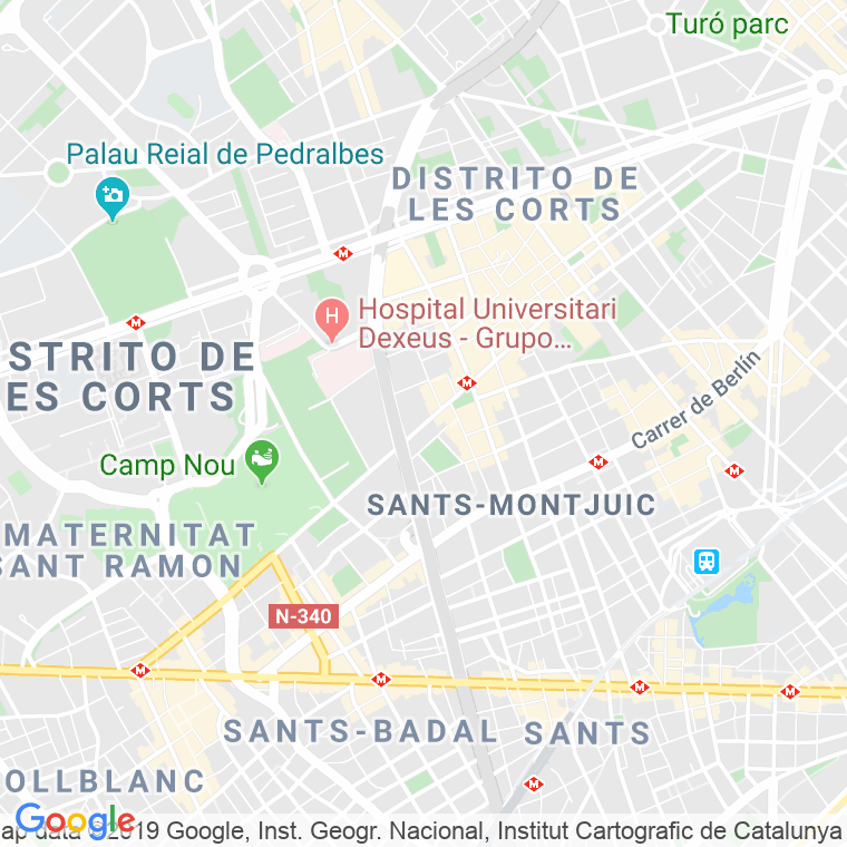 Código Postal calle Corts, De Les, travessera (Impares Del 247 Al 293)  (Pares Del 230 Al 274) en Barcelona