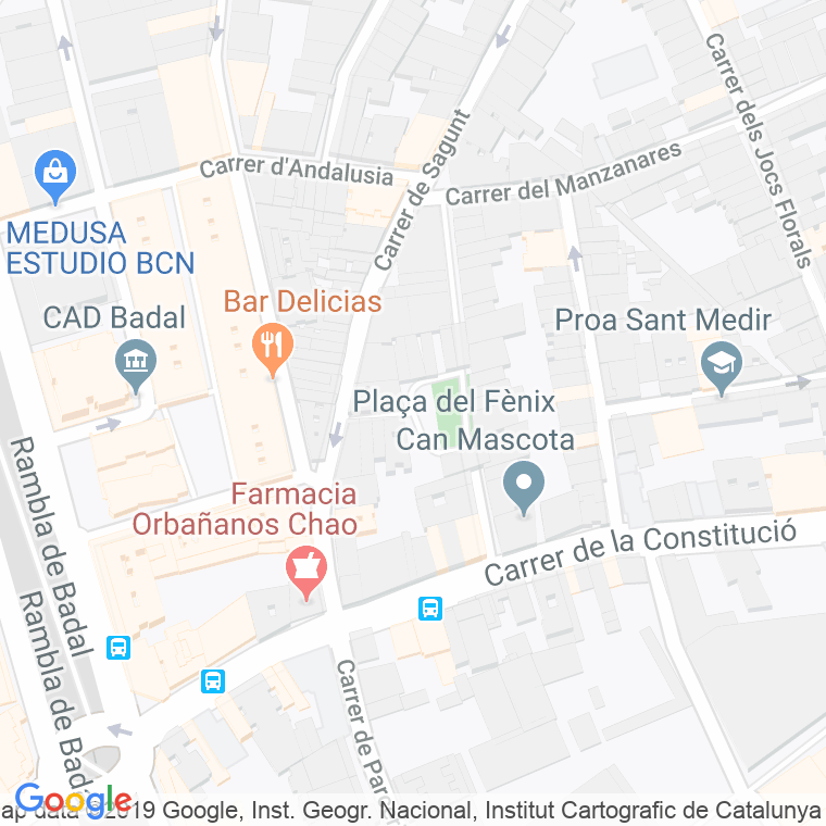 Código Postal calle Fenix, plaça en Barcelona