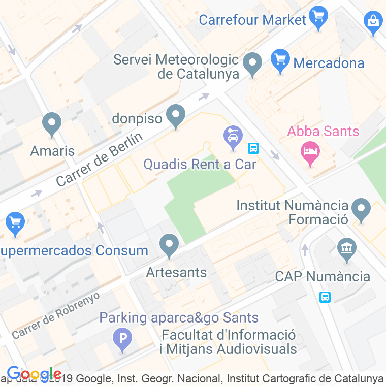 Código Postal calle Jardins D'elisard Sala en Barcelona