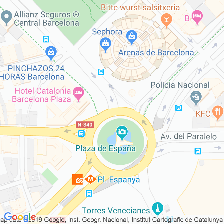 Código Postal calle Espanya, D', plaça (Impares Del 1 Al 1) en Barcelona